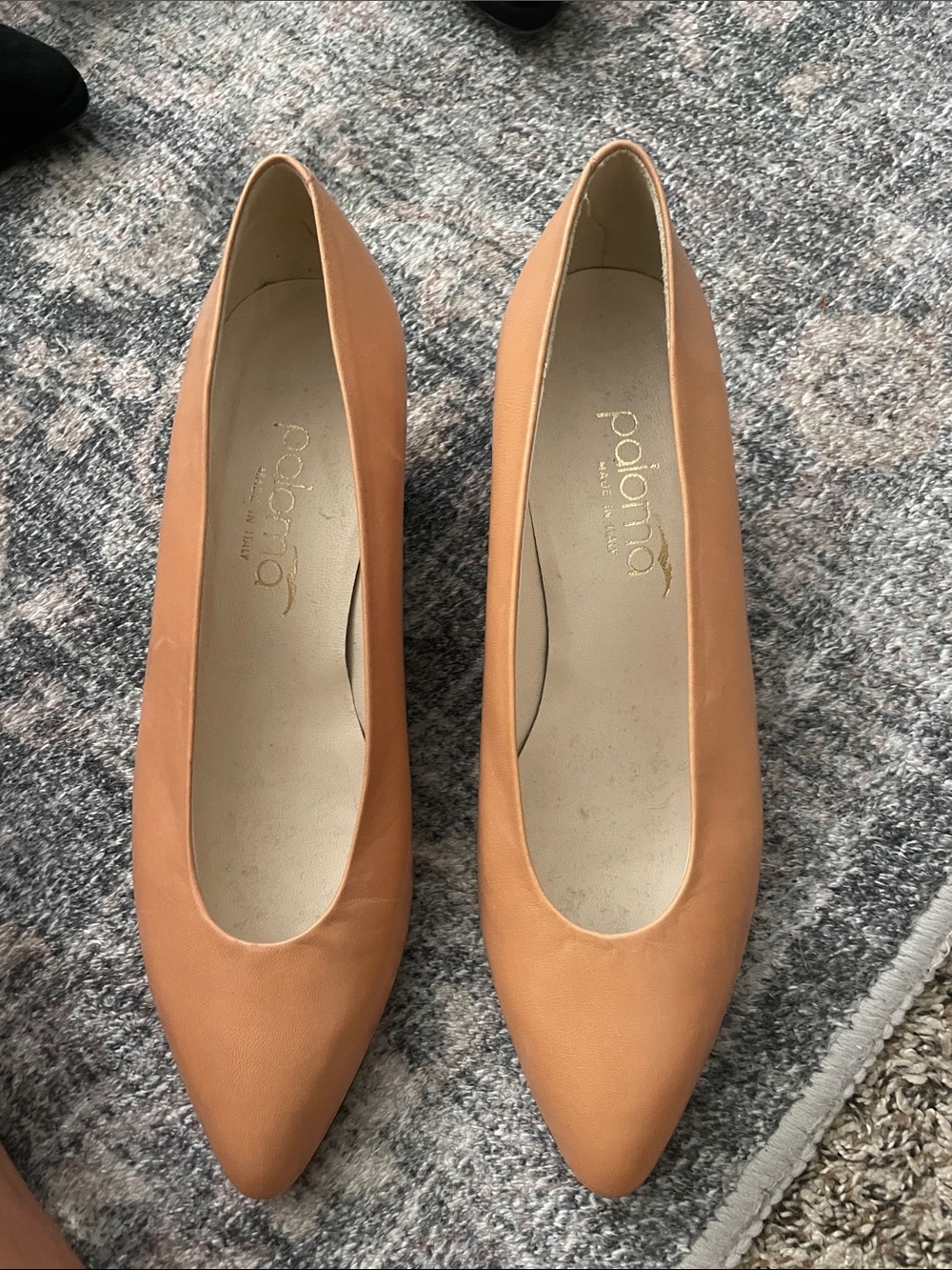 Paloma Barcelo Pointed Ballet Flats in Light Tan